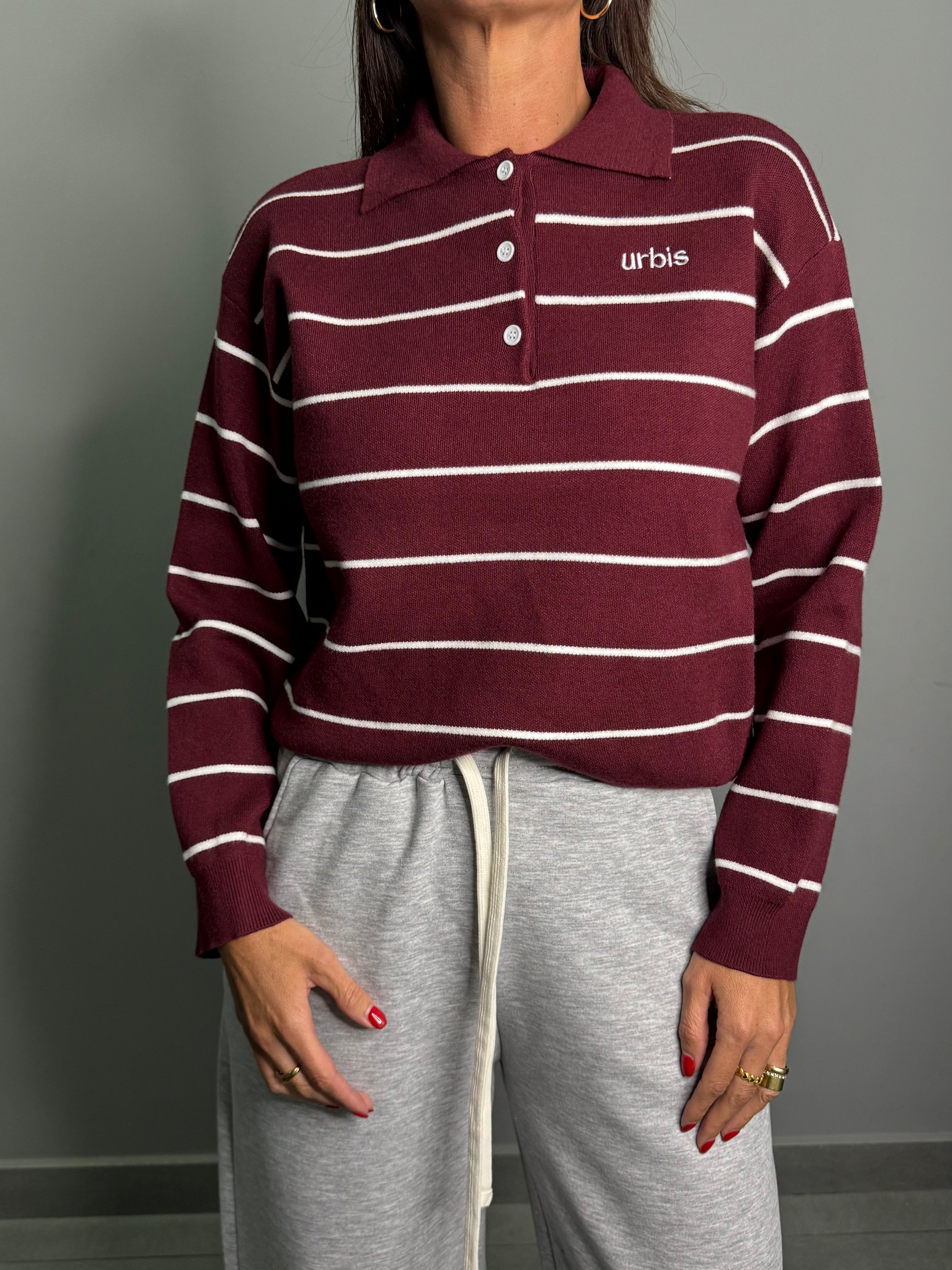 Maglia righe polo