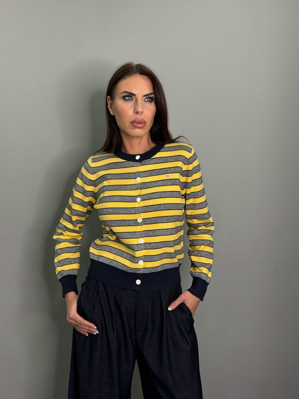 Cardigan Righe Yellow