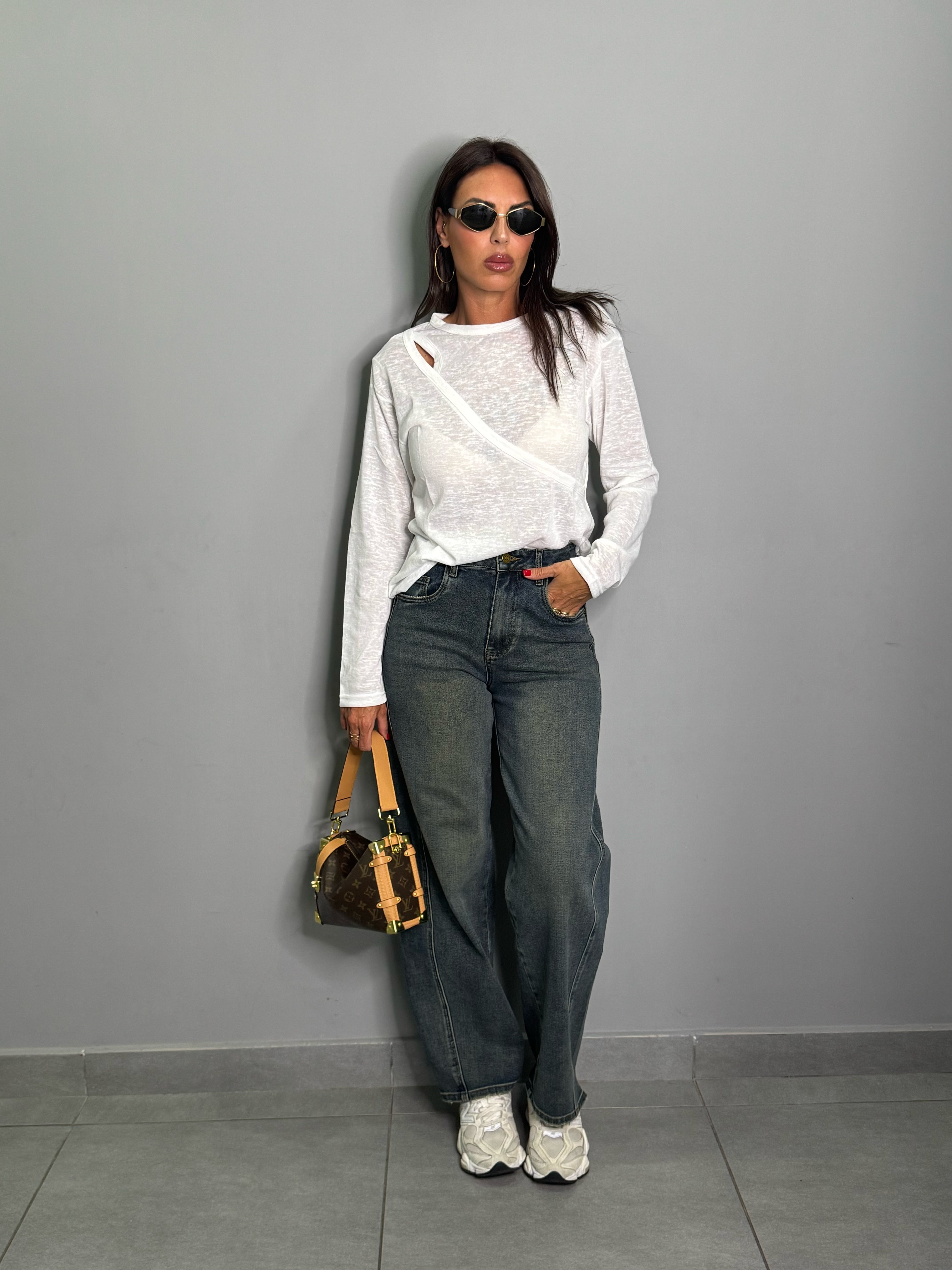 Denim effetto sabbiato