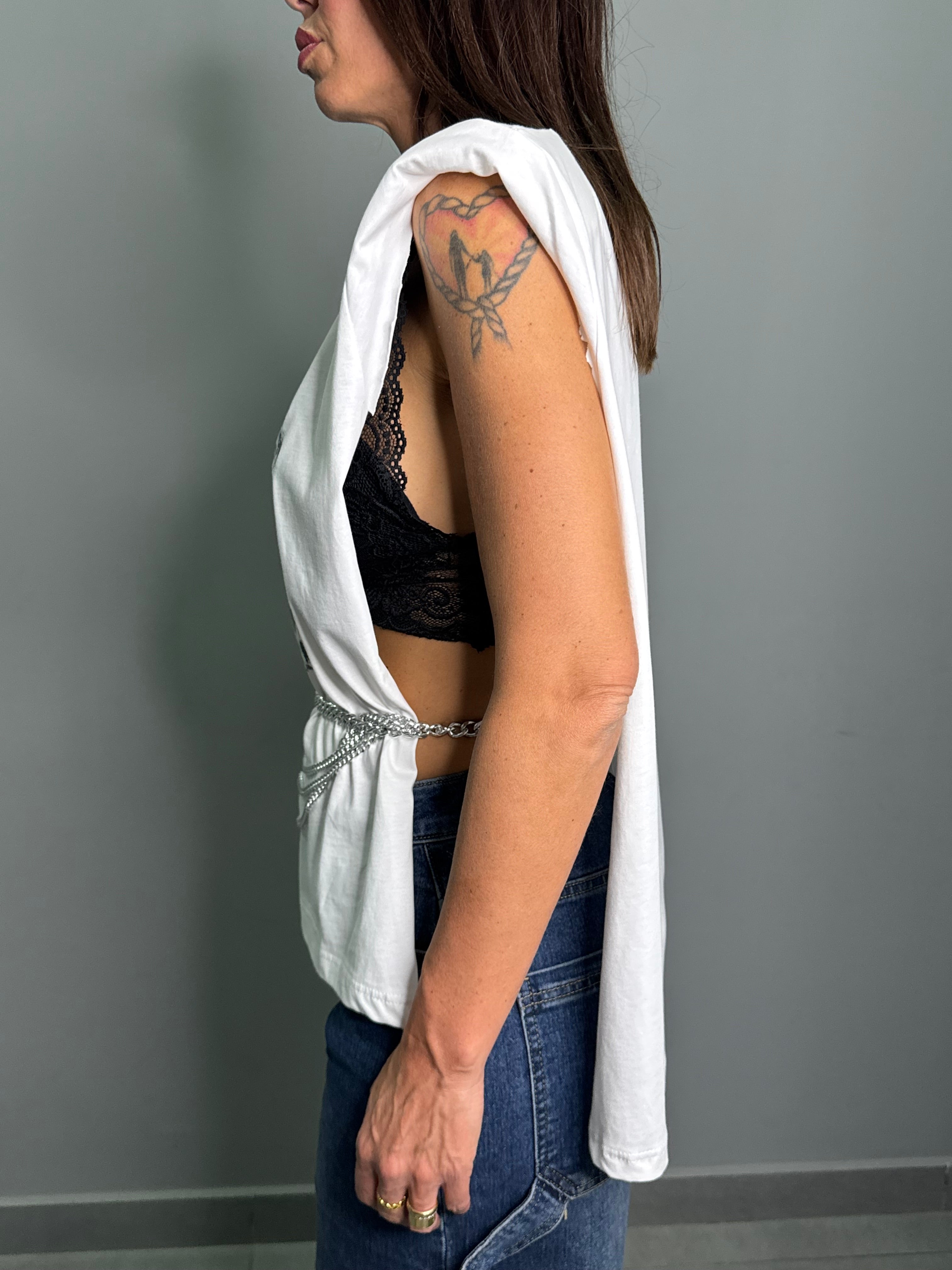 Shirt Metallic taglio vivo