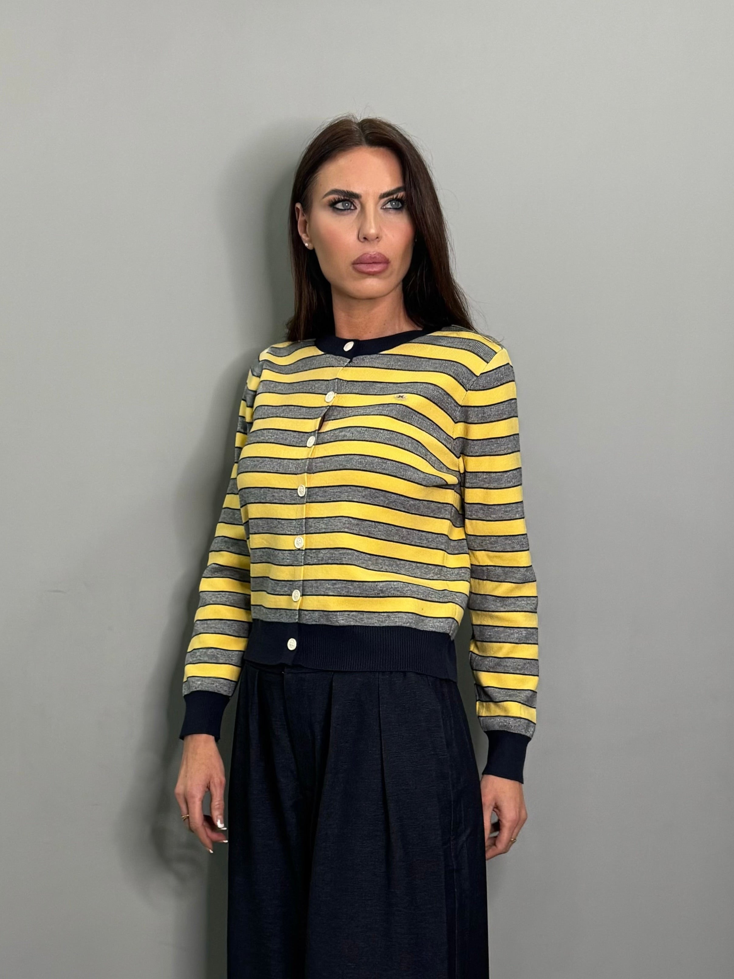 Cardigan Righe Yellow