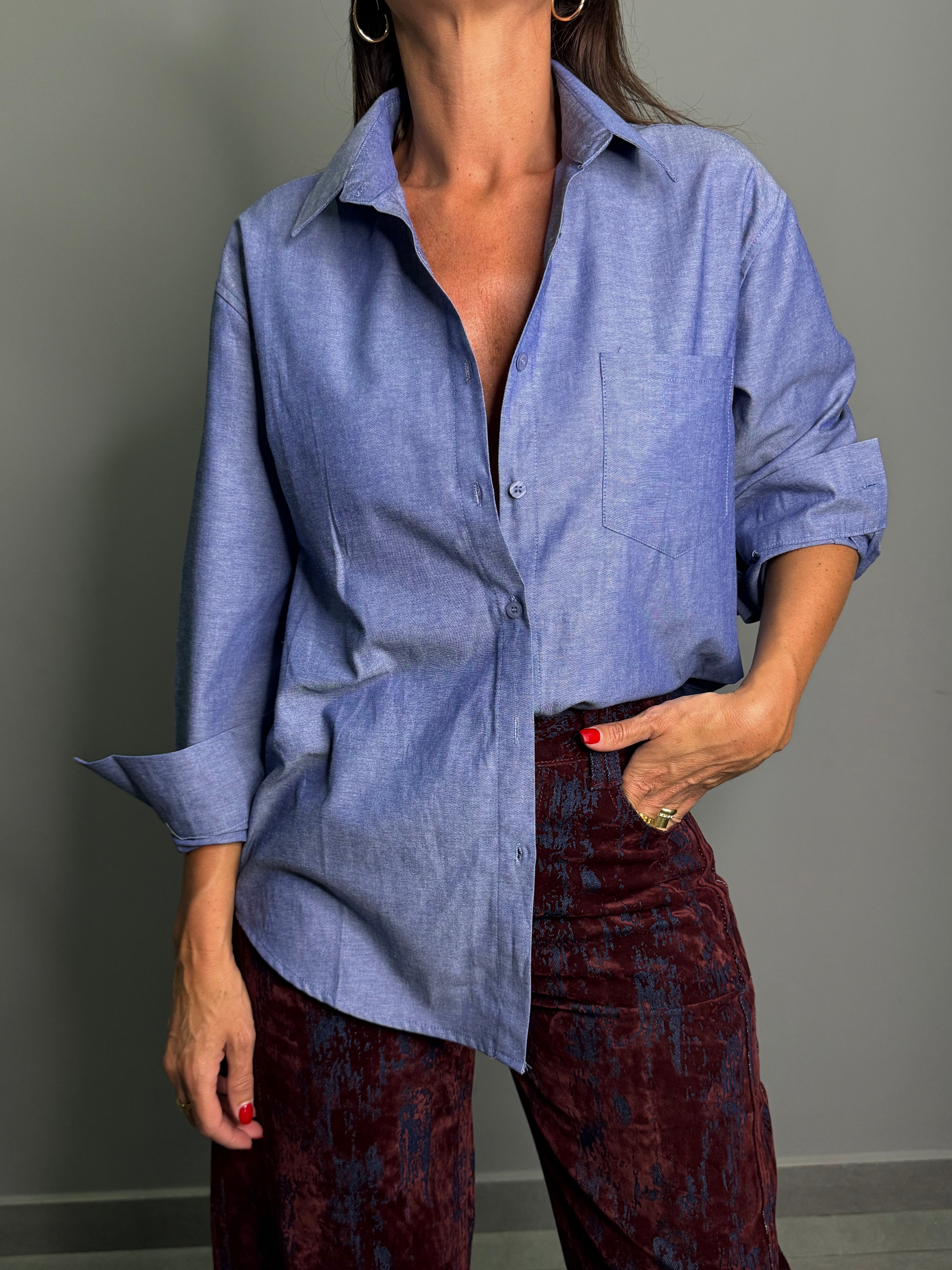 Camicia effetto Denim