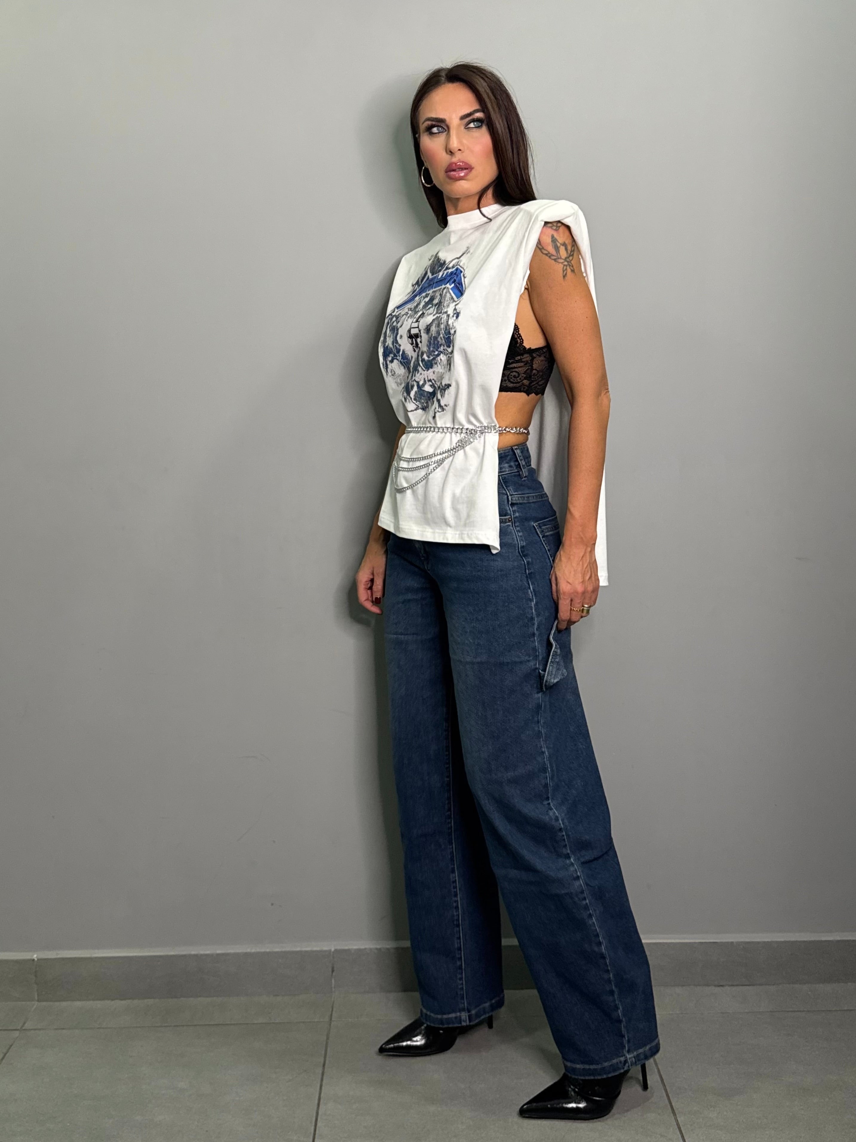 Shirt Metallic taglio vivo